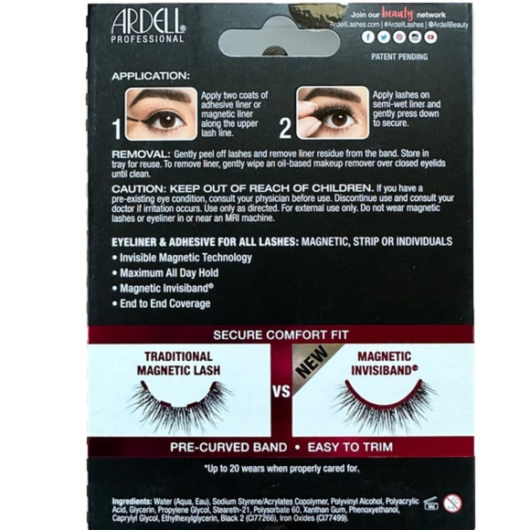 New 3 packs Ardell Magnetic Fauxmink Megahold Black‎ Lashes - Picture 3 of 3